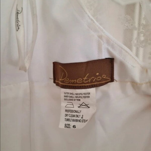 Demetrios bridal dress size 6 used, romantic A-line tulle gown