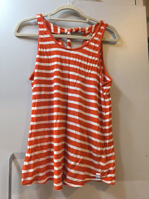 Logg blouse used, loose with back tie, red and white