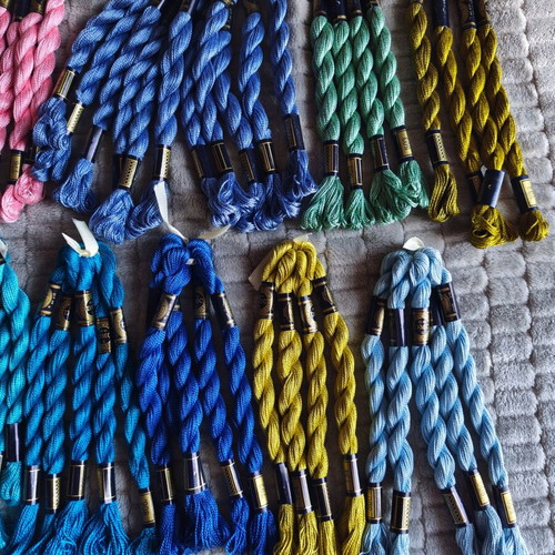 DMC5 Cotton Perle threads new, set of 50 pieces