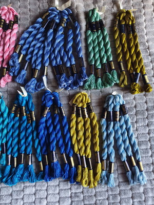 Κλωστές DMC5 Cotton Perle καινούργιες, σετ 50 τεμαχίων