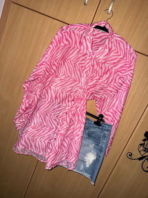 Πουκάμισο Pink Woman oversized ροζ σαν καινούργιο