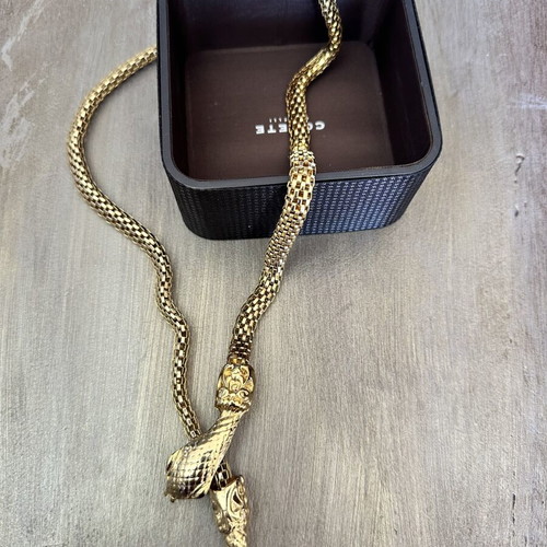 Gold metal necklace Roberto Gavalli design like new