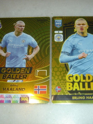 Panini Golden Baller Erling Haaland cards new, set of 2