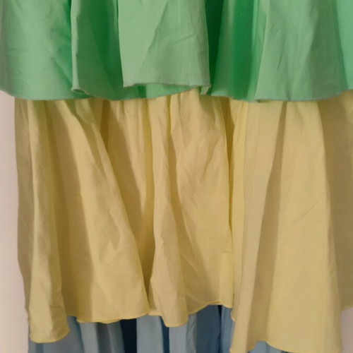 Cotton summer dress multicolored, new, One Size