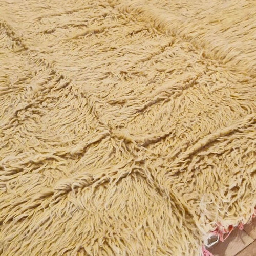 Flokati rug like new, handmade, 184x206 cm, wool