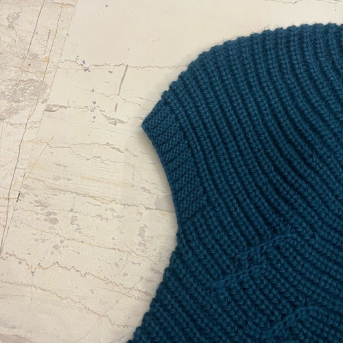Knitted cardigan dark ocean blue color new, size M