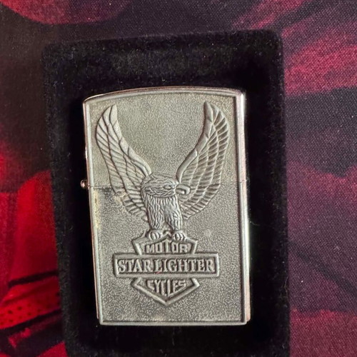 Zippo lighter with embossed eagle used