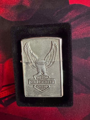 Zippo lighter with embossed eagle used