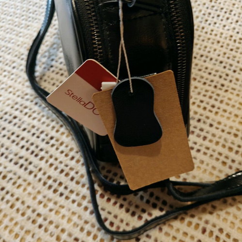 Doca black leather women's handbag new