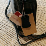 Doca black leather women's handbag new