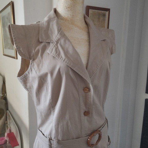Sandro Ferrone cotton dress used, size L, beige