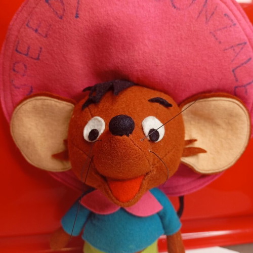 Speedy Gonzales vintage doll from felt material 1970s like new