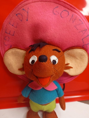 Speedy Gonzales vintage doll from felt material 1970s like new