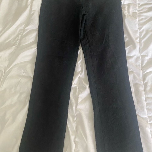 BSB black pants with embossed patterns like new, size M