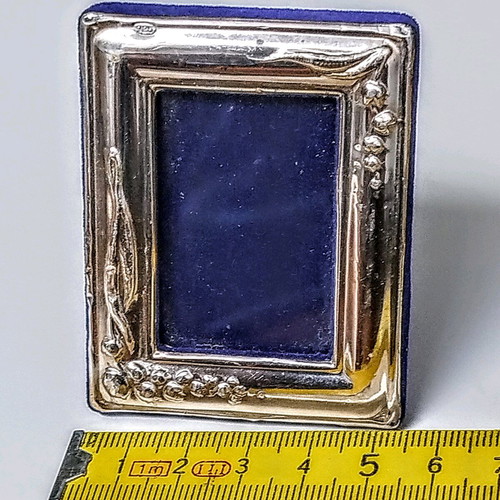 Silver frame used, very small 5.2 x 6.7 cm