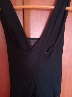Fitted blouse with criss-cross back used, black, size S