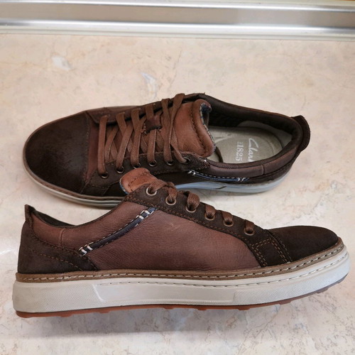 Clarks Lorsen Edge men's sneakers size 41 like new, brown