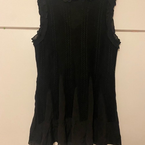 Sleeveless black cardigan size S