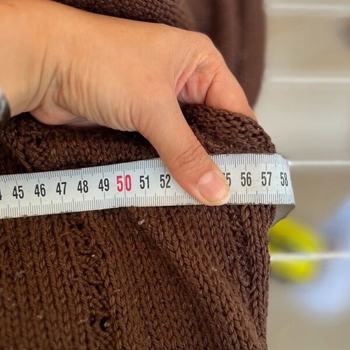 Loose knitted top, brown, size M-L