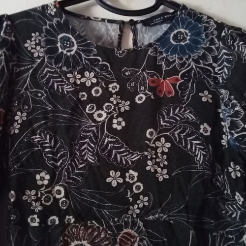 Zara Woman spring dress like new, black multicolor, size XS