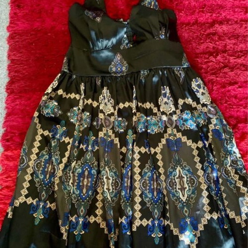 Denny Rose dress new, black with patterns