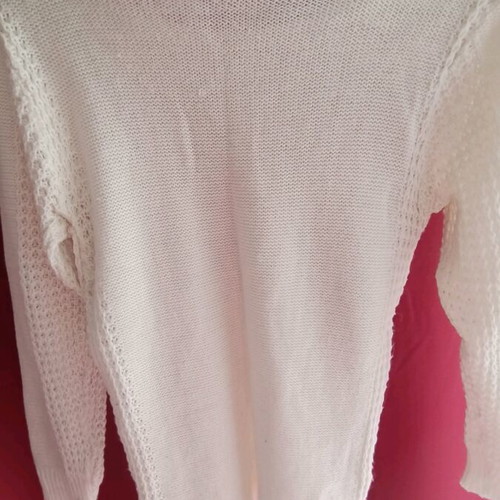 White knitted sweater like new, thin, size XS