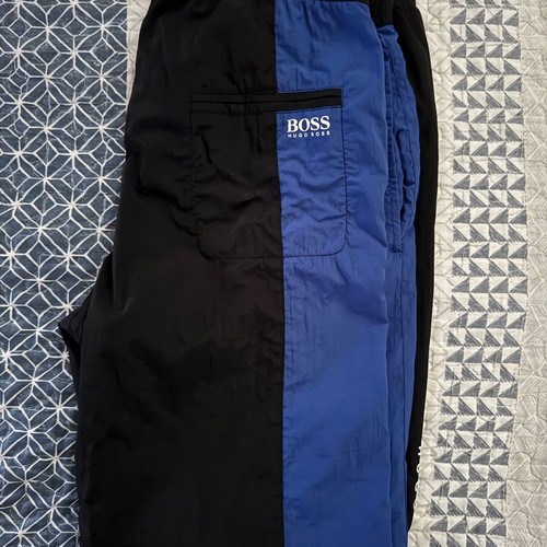 Hugo Boss sweatpants like new, size Small, unisex, black and blue
