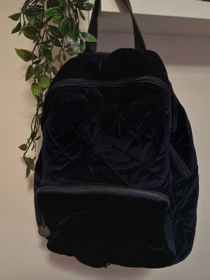 Bagpack velvet dark blue, like new