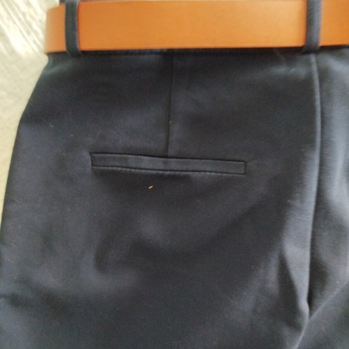 Stradivarius women's viscose pants with belt blue like new, size M