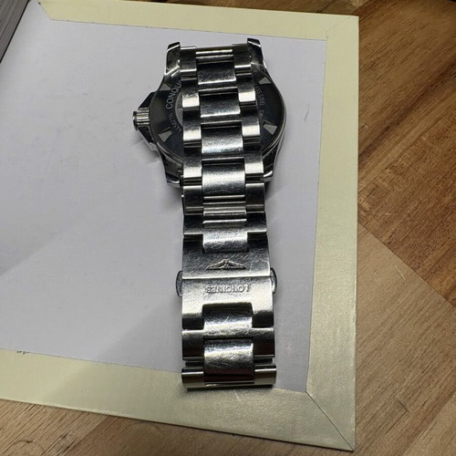 Longines Conquest Quartz 41mm watch, black dial, steel bracelet