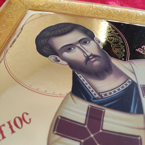 Epigonatio with Saint Eleftherios image new, luxurious