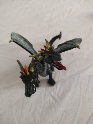 Black Two-Headed Dragon Bullyland miniature like new