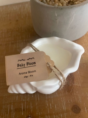 Shell Bloom soy wax candle new, Baby Bloom scent 40gr