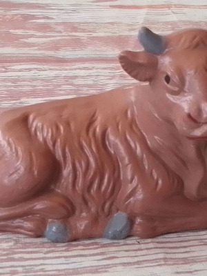 Farm animals sitting cow figure used