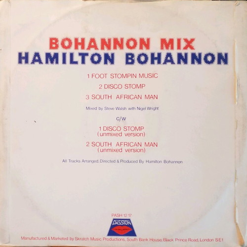 Hamilton Bohannon Bohannon Mix vinyl record used, electronic disco
