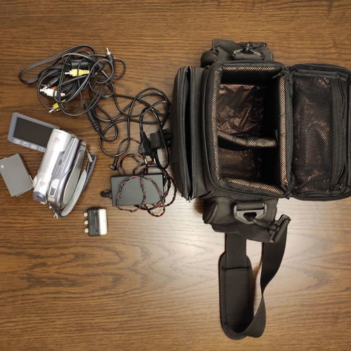 Canon DC100 dvd camcorder used with Sentio carrying bag