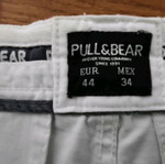 Pull & Bear λευκό κοντό ανδρικό παντελόνι μεταχειρισμένο, μέγεθος L
