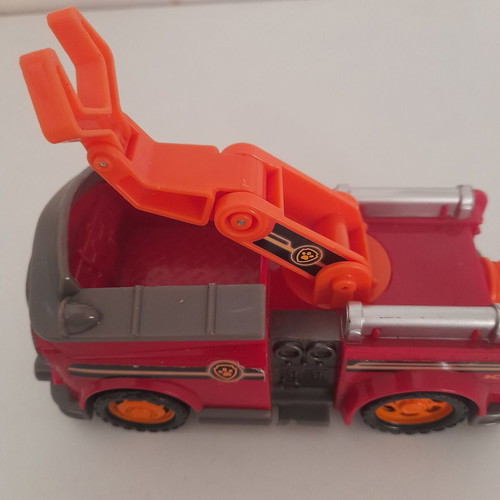 Children's toys used, yellow Transformer car, airplane, fire truck