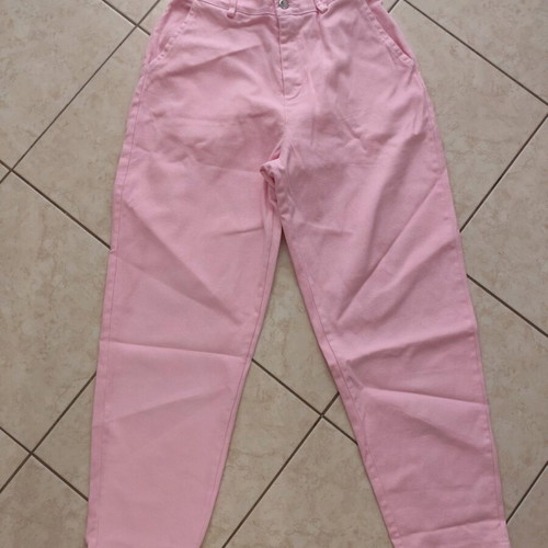 Princess pink denim pants one size like new, M/L