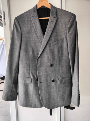 Billtornade double-breasted blazer super 100's like new, gray