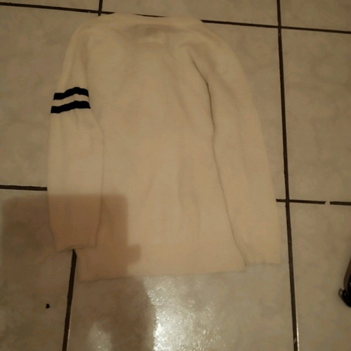 Wool sweater warm with blue Aggressive, new, white size M