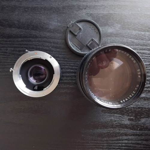 Soligor 135mm f/2.8 telephoto lens and 2X tele converter for Minolta used