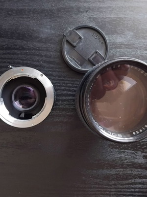 Soligor 135mm f/2.8 telephoto lens and 2X tele converter for Minolta used