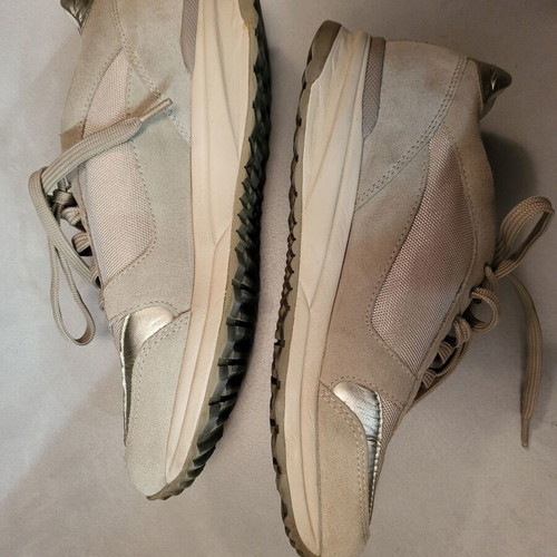 Geox sneakers size 37 like new, beige and gold