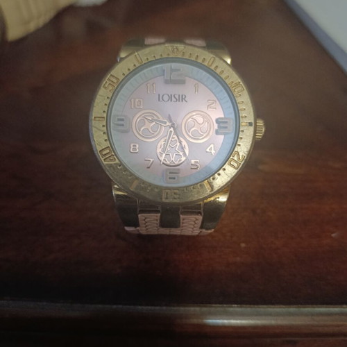 Loisir wristwatch with pink rubber strap