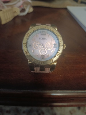 Loisir wristwatch with pink rubber strap