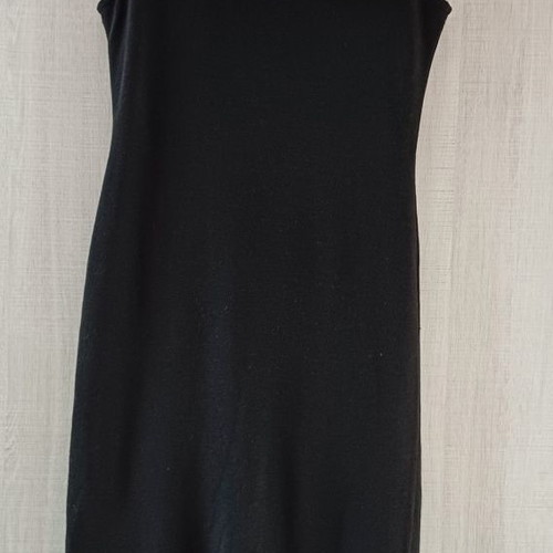 Black knitted dress with gray turtleneck like new