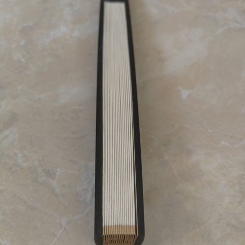 Traditional Handmade Asian Fan with Bamboo Rib and Golden Sparkle
