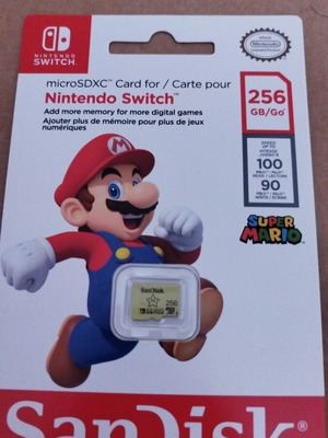 MicroSDXC card 256GB for Nintendo Switch new