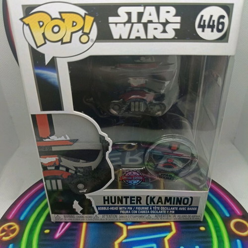 Funko Pop Star Wars #444 Hunter (Kamino) used with pin